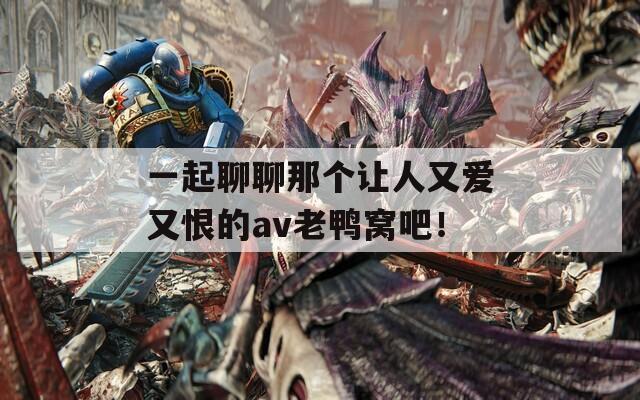一起聊聊那个让人又爱又恨的av老鸭窝吧！