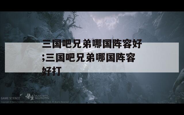 三国吧兄弟哪国阵容好;三国吧兄弟哪国阵容好打
