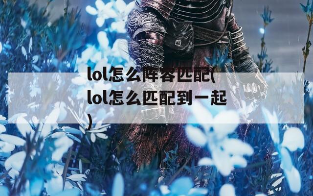 lol怎么阵容匹配(lol怎么匹配到一起)