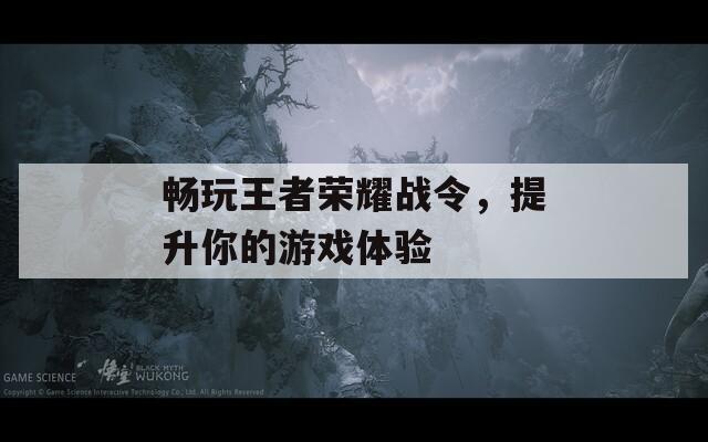 畅玩王者荣耀战令，提升你的游戏体验