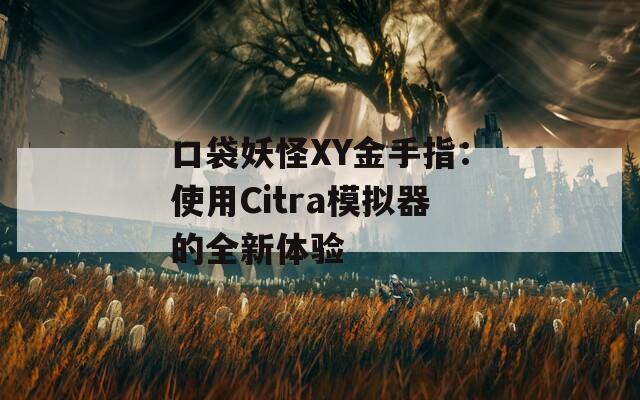 口袋妖怪XY金手指：使用Citra模拟器的全新体验