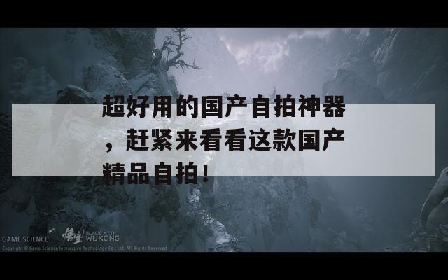 超好用的国产自拍神器，赶紧来看看这款国产精品自拍！