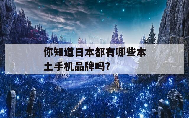 你知道日本都有哪些本土手机品牌吗？