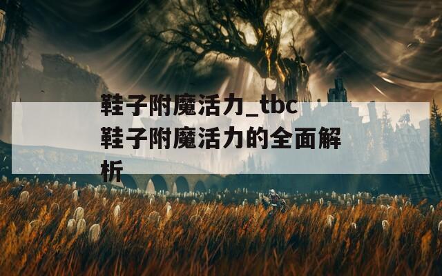 鞋子附魔活力_tbc鞋子附魔活力的全面解析
