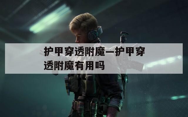 护甲穿透附魔—护甲穿透附魔有用吗