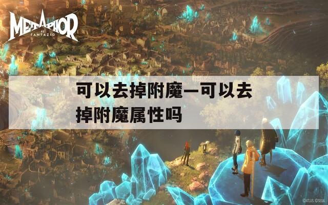 可以去掉附魔—可以去掉附魔属性吗
