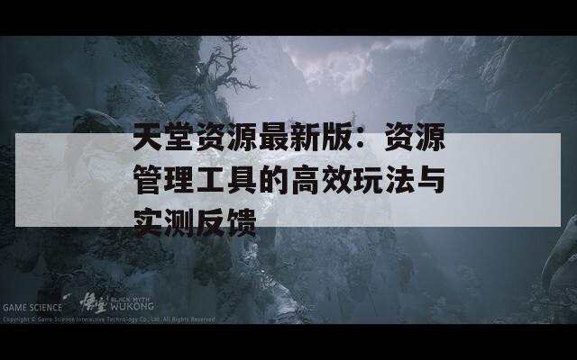 天堂资源最新版：资源管理工具的高效玩法与实测反馈