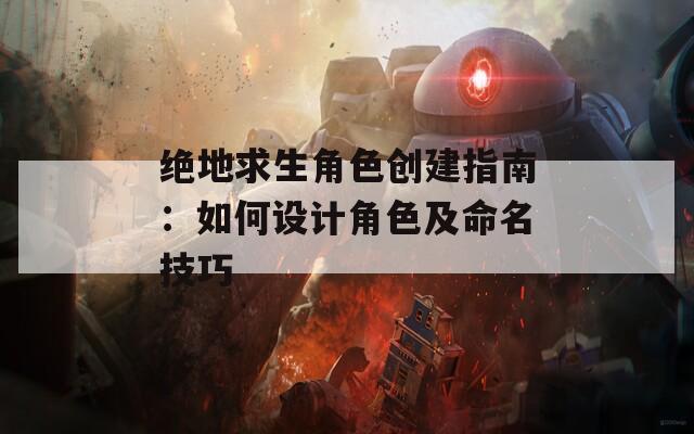 绝地求生角色创建指南：如何设计角色及命名技巧