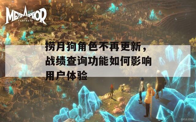 捞月狗角色不再更新，战绩查询功能如何影响用户体验