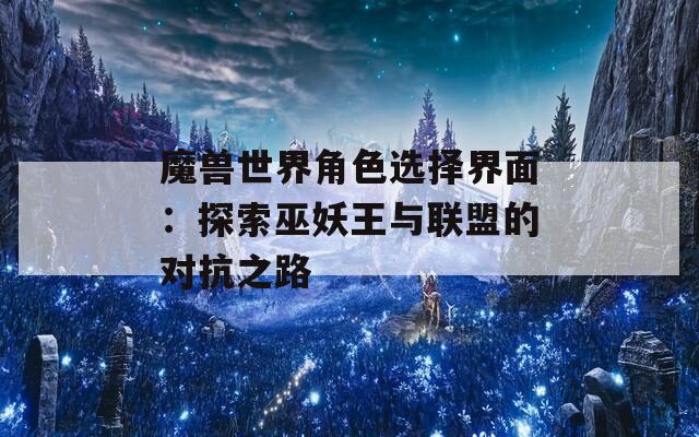 魔兽世界角色选择界面：探索巫妖王与联盟的对抗之路