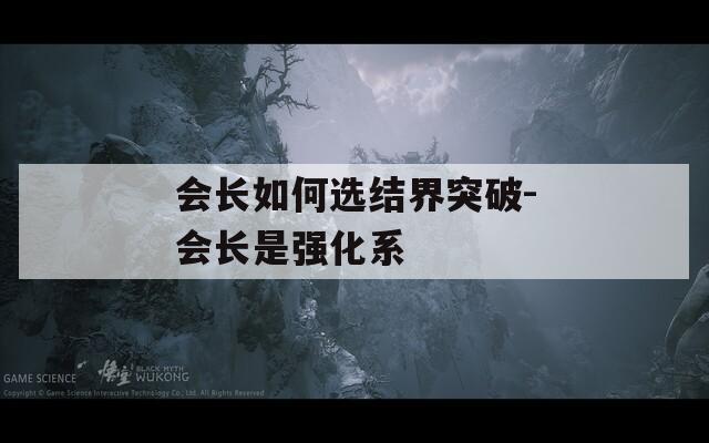 会长如何选结界突破-会长是强化系