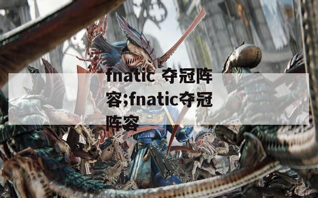 fnatic 夺冠阵容;fnatic夺冠阵容