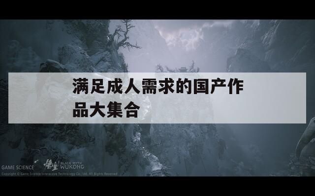 满足成人需求的国产作品大集合