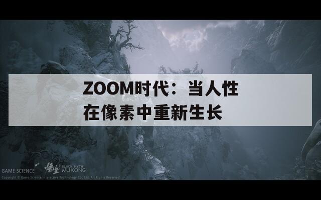 ZOOM时代：当人性在像素中重新生长