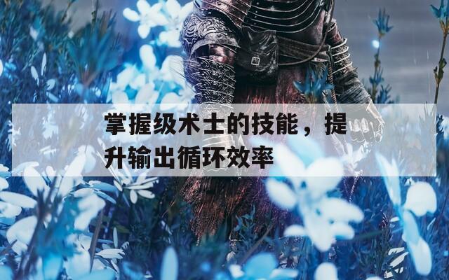 掌握级术士的技能，提升输出循环效率