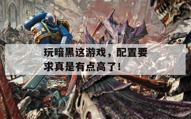 玩暗黑这游戏，配置要求真是有点高了！
