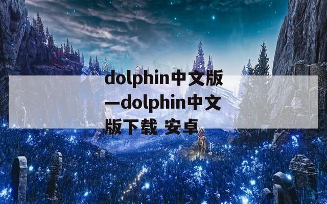 dolphin中文版—dolphin中文版下载 安卓