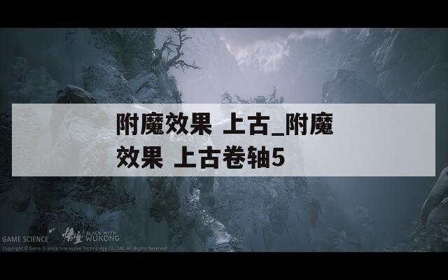 附魔效果 上古_附魔效果 上古卷轴5