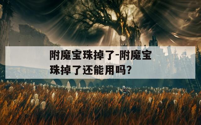 附魔宝珠掉了-附魔宝珠掉了还能用吗？