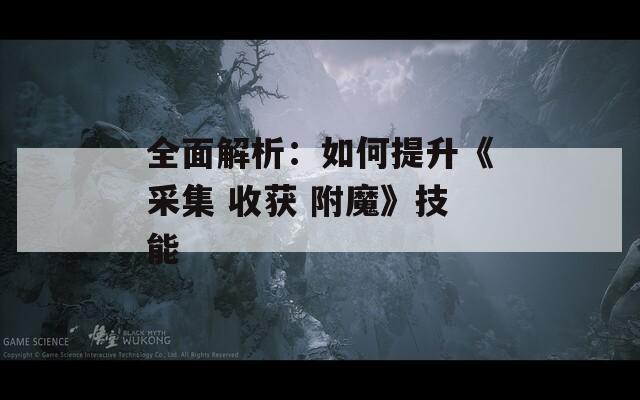全面解析：如何提升《采集 收获 附魔》技能
