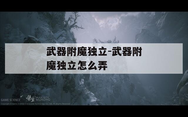 武器附魔独立-武器附魔独立怎么弄