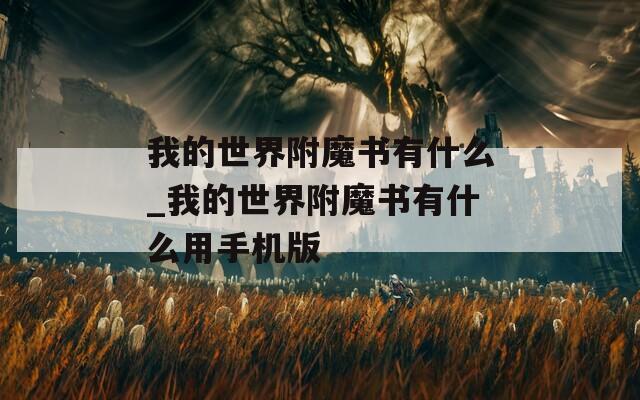 我的世界附魔书有什么_我的世界附魔书有什么用手机版