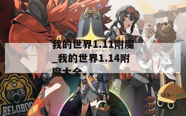 我的世界1.11附魔_我的世界1.14附魔大全
