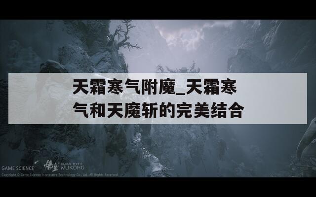天霜寒气附魔_天霜寒气和天魔斩的完美结合