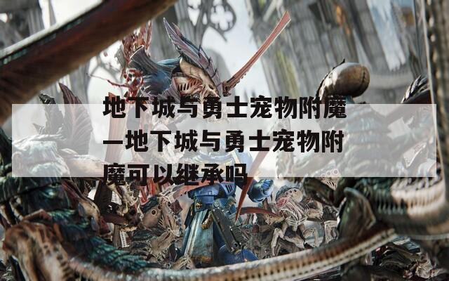 地下城与勇士宠物附魔—地下城与勇士宠物附魔可以继承吗