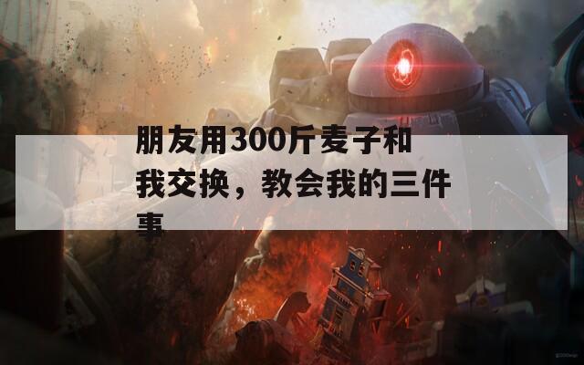 朋友用300斤麦子和我交换，教会我的三件事