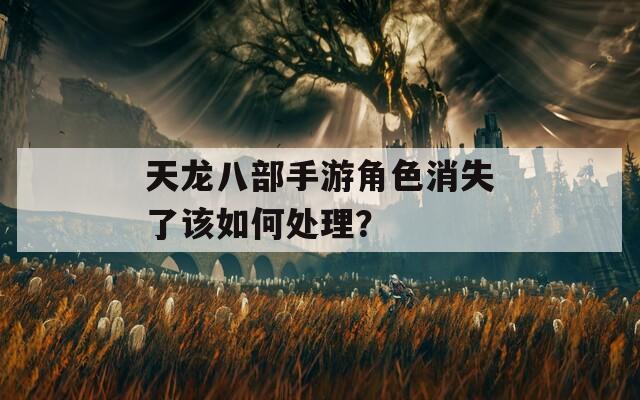 天龙八部手游角色消失了该如何处理？